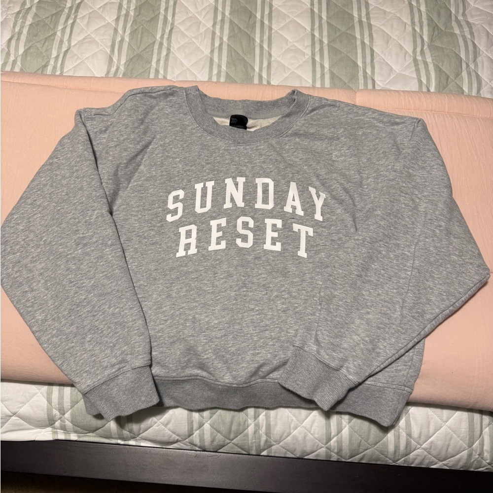 Gray 'Sunday Reset' Sweatshirt